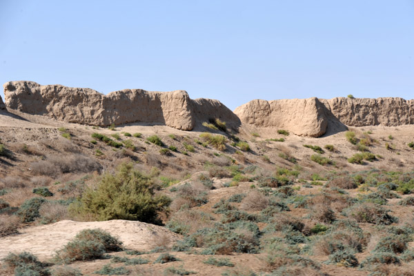 Northern wall of the Sultan Qala, the largest of Merv's ancient walled cities