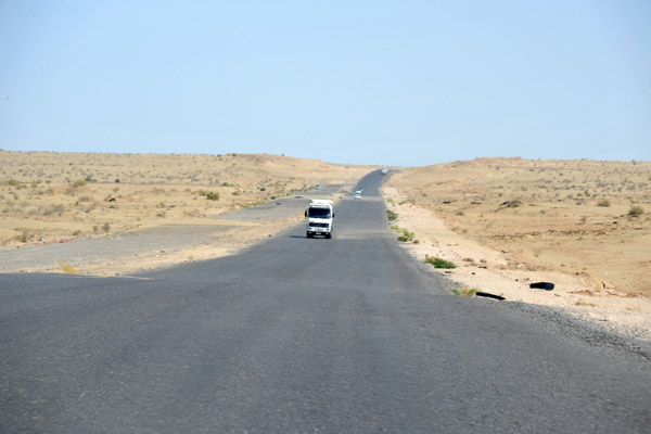 The M37 across the Karakum Desert, Turkmenistan