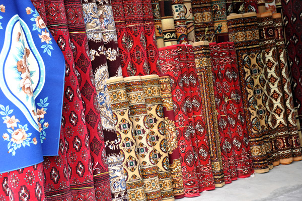 Carpets at the Trkmenabat Bazar
