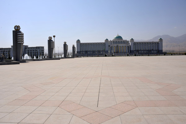 Vast empty square in front of the Constitution Monument - site of 2012's new years festivities