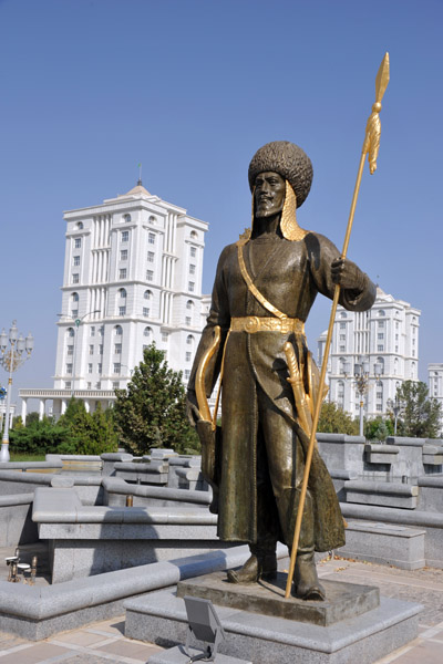 Statue of a Turkmen guard