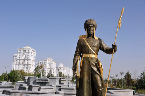 Statue of a Turkmen guard