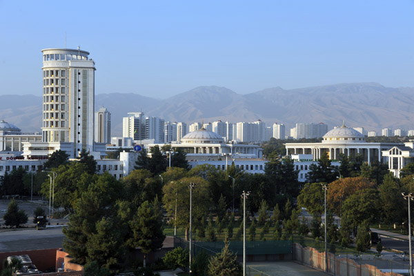 Central Ashgabat from the Grand Turkmen Hotel