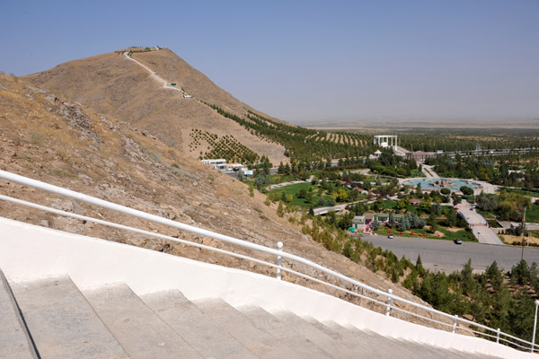 Stairs at the start of the 37km Walk of Health, Ashgabat