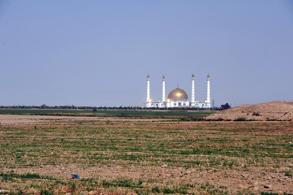 The Kipchak Grand Mosque, on a flat open plain west of Ashgabat