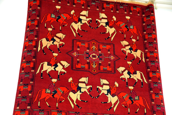 Detail of a carpet at the Turkmenistan National Museum