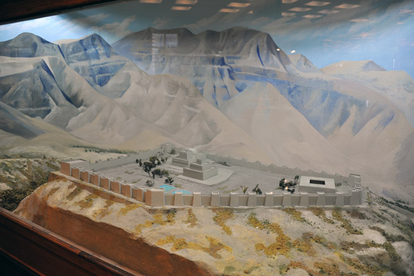 Model of Old Nisa, the heavily weathered ruins of which are near Ashgabat