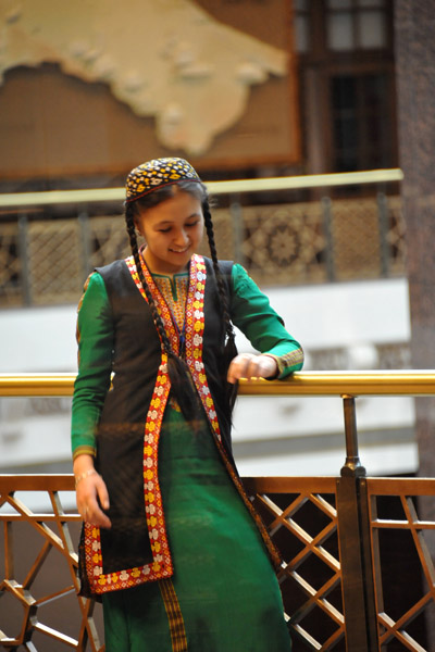 Girl in national costume, Turkmenistan National Museum