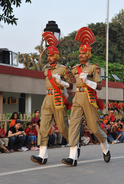 The next two BSF soldiers quick march
