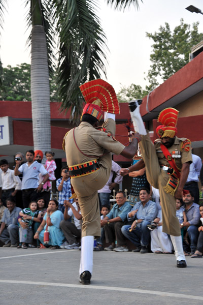 Impressive high kicks by the BSF soldiers