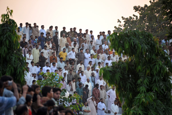 The Pakistani spectators - a small turnout