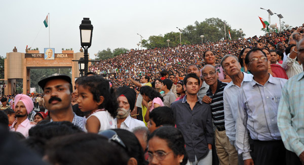 The Indian spectators - full house