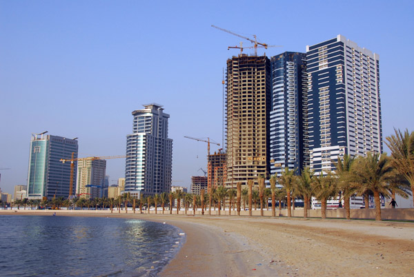 The beach along Corniche Al Khan, Sharjah