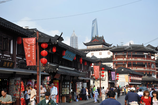 Fang Bang Zhong Lu - a mixture of old and new on the west bank of the Huangpu River south of the Bund