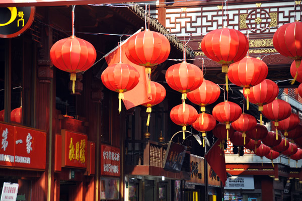 Red Chinese Lanters, Old Town Shanghai - Yuyuan