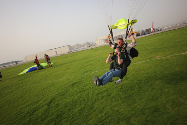 Tandem Skydive Landing