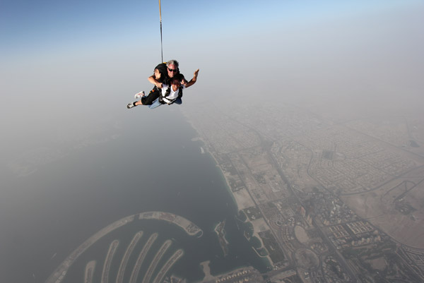 Skydive Dubai - Dennis over the Palm Jumeirah
