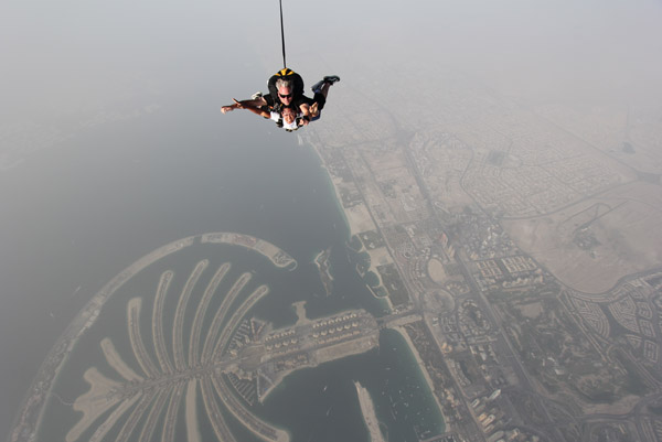 Skydive Dubai - Dennis over the Palm Jumeirah