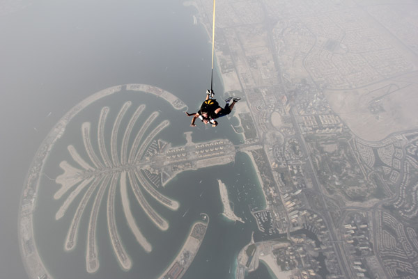 Skydive Dubai - Dennis over the Palm Jumeirah