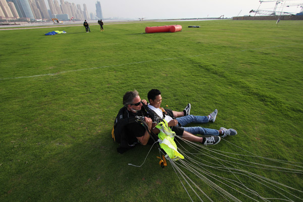 Safely back on earth - Skydive Dubai