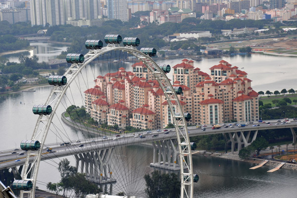 Singapore Flyer and Tanjong Rhu from the Sky Garden