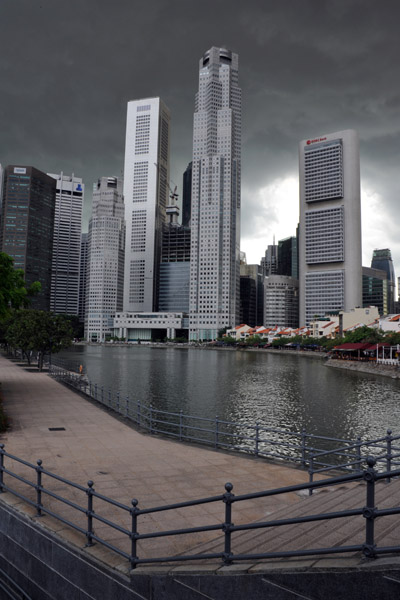 Singapore River on a stormy day