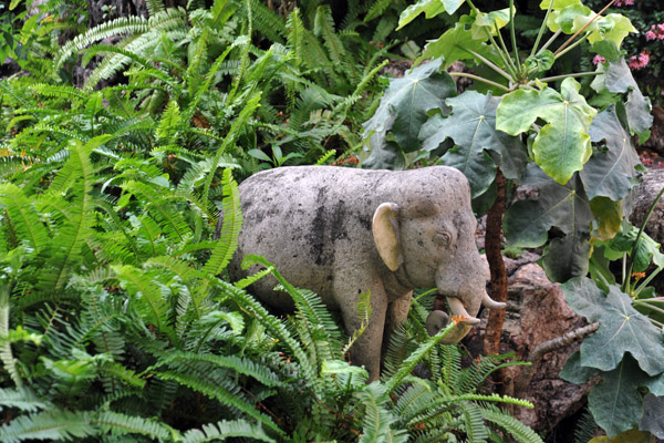 Tiny elephant in the garden of the Grand Palace