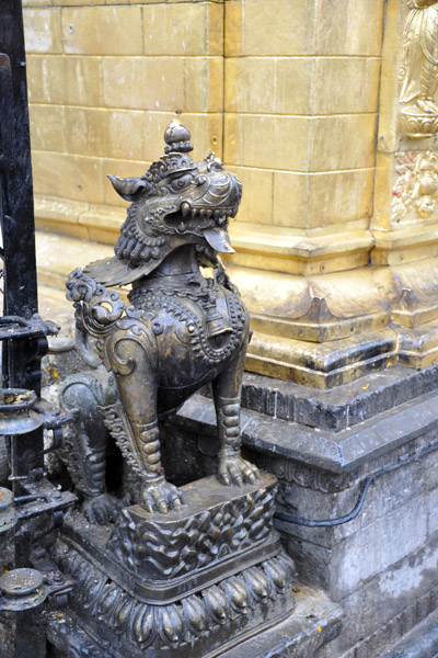 Bronze lion, Swayambhunath