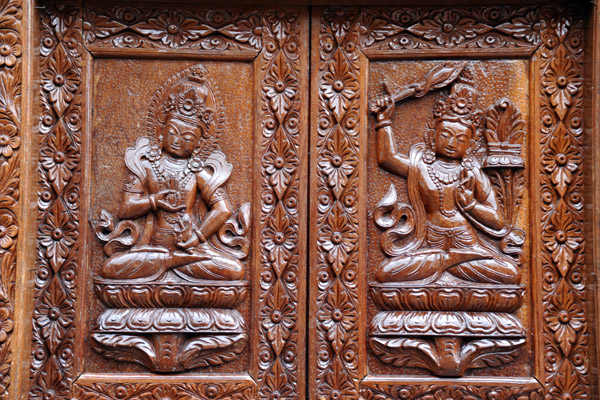 A pair of Buddhas, Swayambhunath