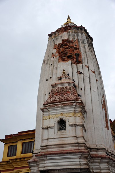 Damaged stupa at Swayambhunath