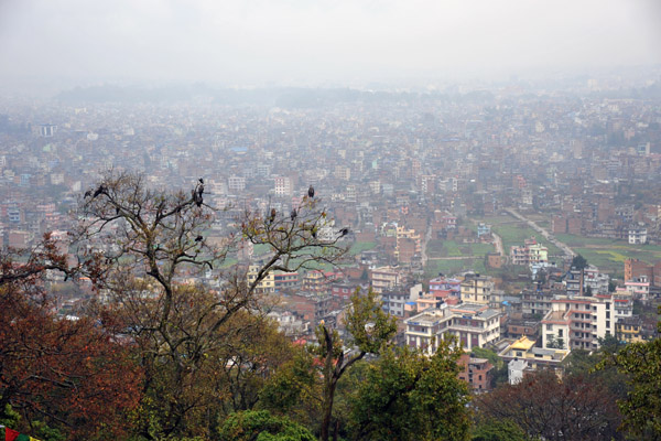 On a clear day, there is a great view of Kathmandu from here
