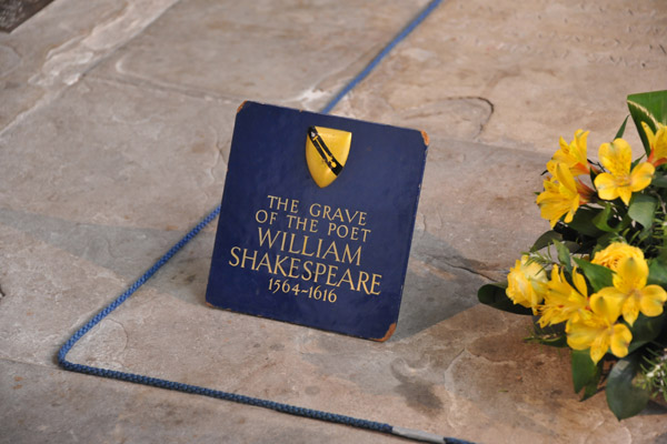 The grave of William Shakespeare, Holy Trinity Church