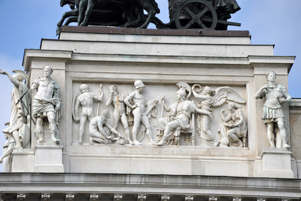 Sculpture group of the left wing of the Austrian Parliament - Herrenhaus side