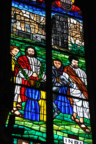 Votivkirche - Stained Glass Window - Palm Sunday
