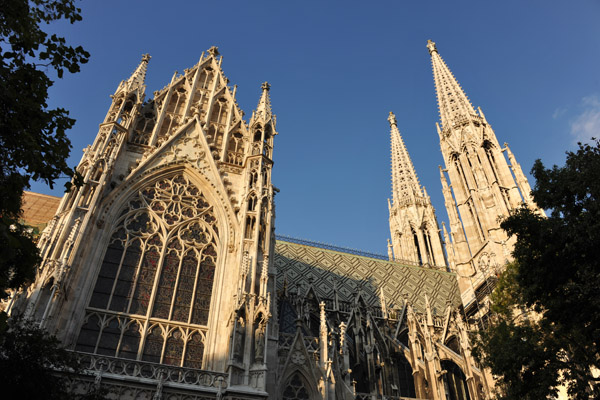 The Votivkirche was constructed in the Neogothic style 1856-1879