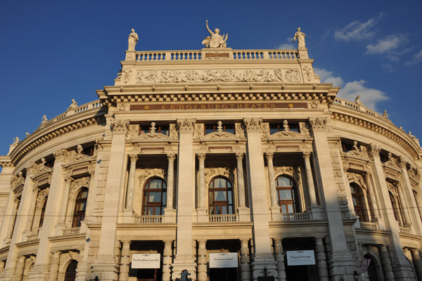 The Burgtheater was severely damaged in 1945 and was restored 1953-1955