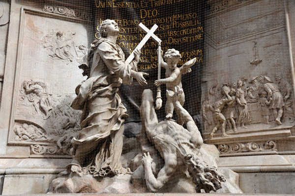 Sculptures on the Plague Column, Vienna