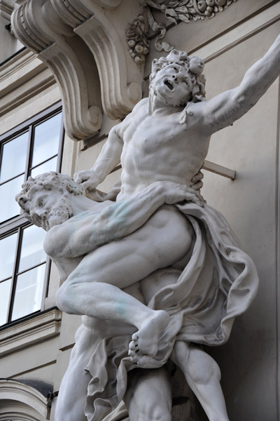 Hercules and Antaios, 1729, Lorenzo Mattielli