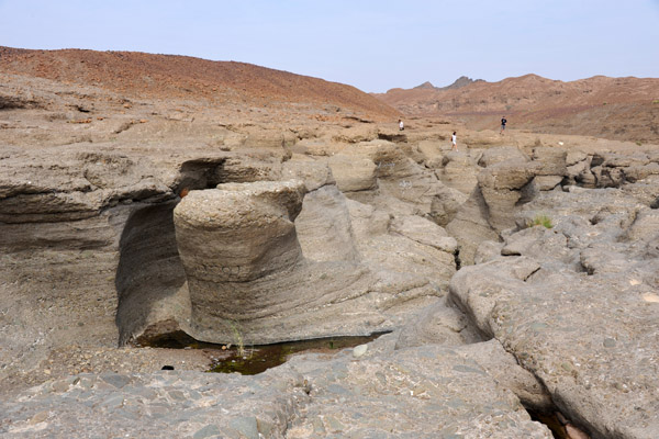 Very interesting eroded landscape at Hatta Pools