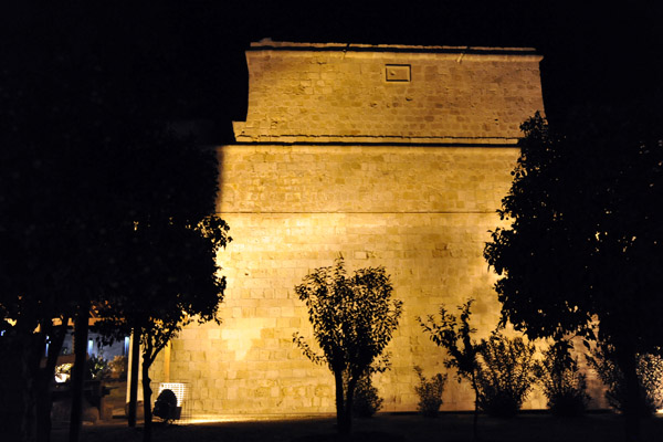 Limassol Castle illuminated at night