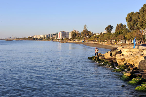 The Mediterranean coast at Limassol, Cyprus