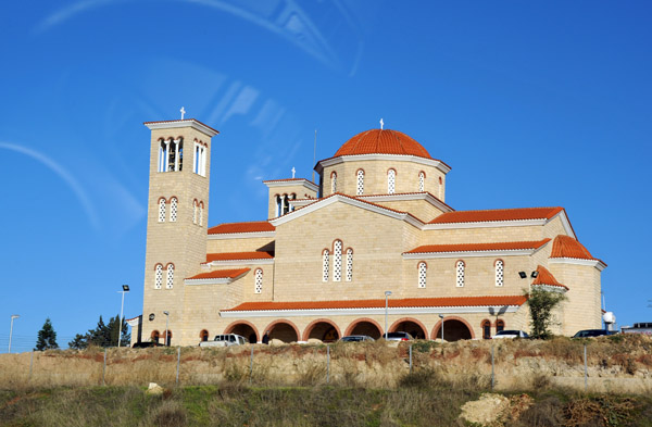 A big Greek Orthdox Church in the suburban area of Limassol
