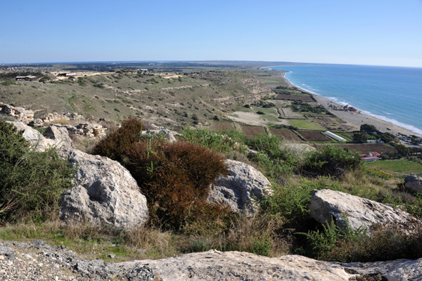 View of the southern coast of Cyprus from near the Sanctuary of Apollo