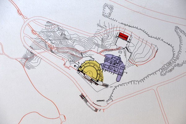 Map of the Amphitheater of Kourion and the House of Eustolios