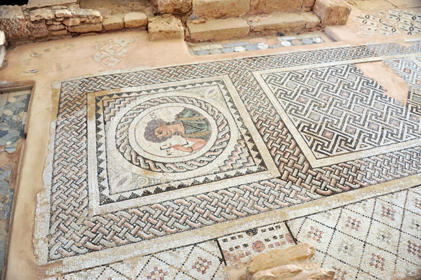 Mosaic bust of a young woman - House of Eustolios, Kourion