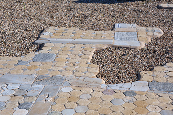 Remains of a hexagonal tile floor, Kourion