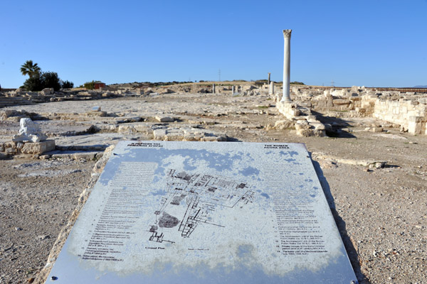 Map and information about the Roman Agora (Forum) of Kourion
