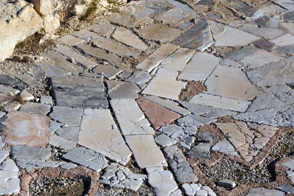 Fragmented paving stones of the Public Baths, ancient Kourion