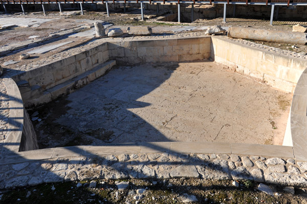 Hexagonal basin of the public baths of Kourion