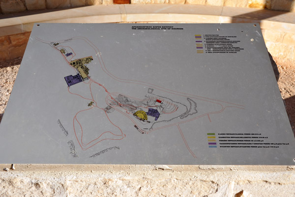 Map of the archaeological site of Kourion
